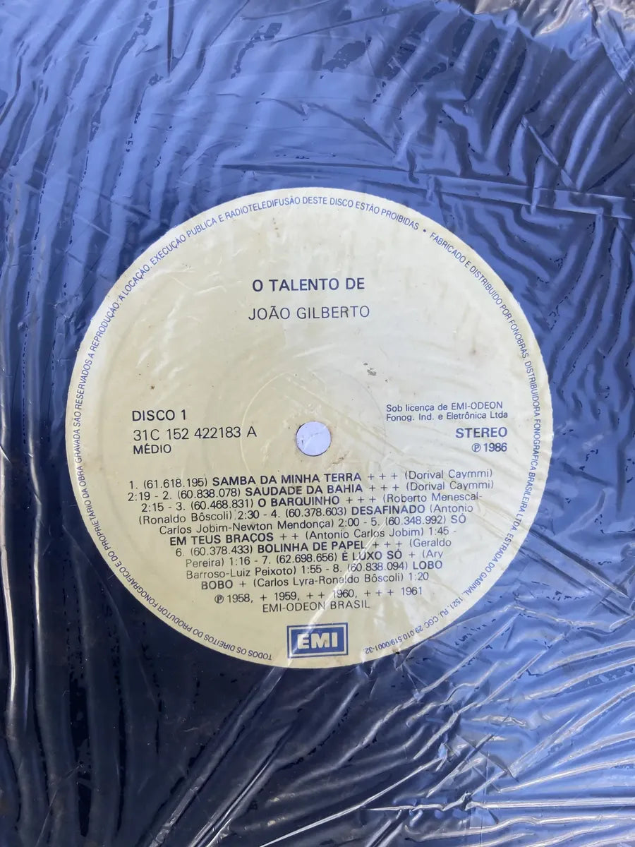 Lp João Gilberto O Talento De João Gilberto 1986 Box 2 Lps (Usado)