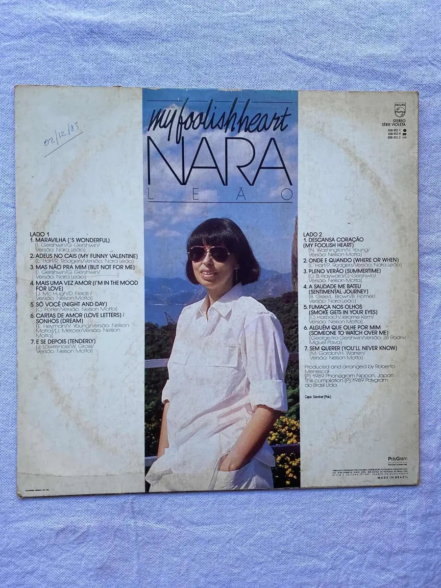 Lp Nara Leão My Foolish Heart 1989 Selo Philips (Usado)