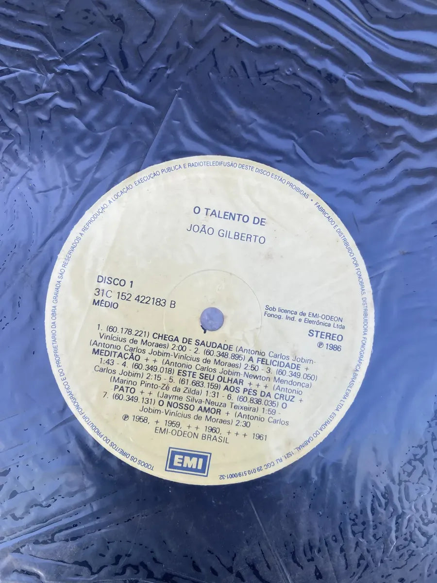 Lp João Gilberto O Talento De João Gilberto 1986 Box 2 Lps (Usado)