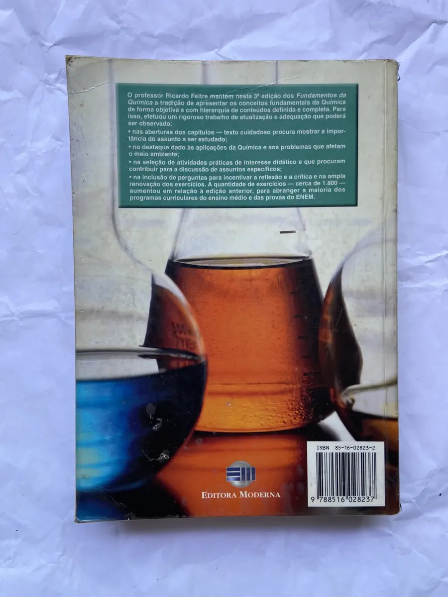 Livro Fundamentos Da Química Ricardo Feltre Vol Único (Usado)