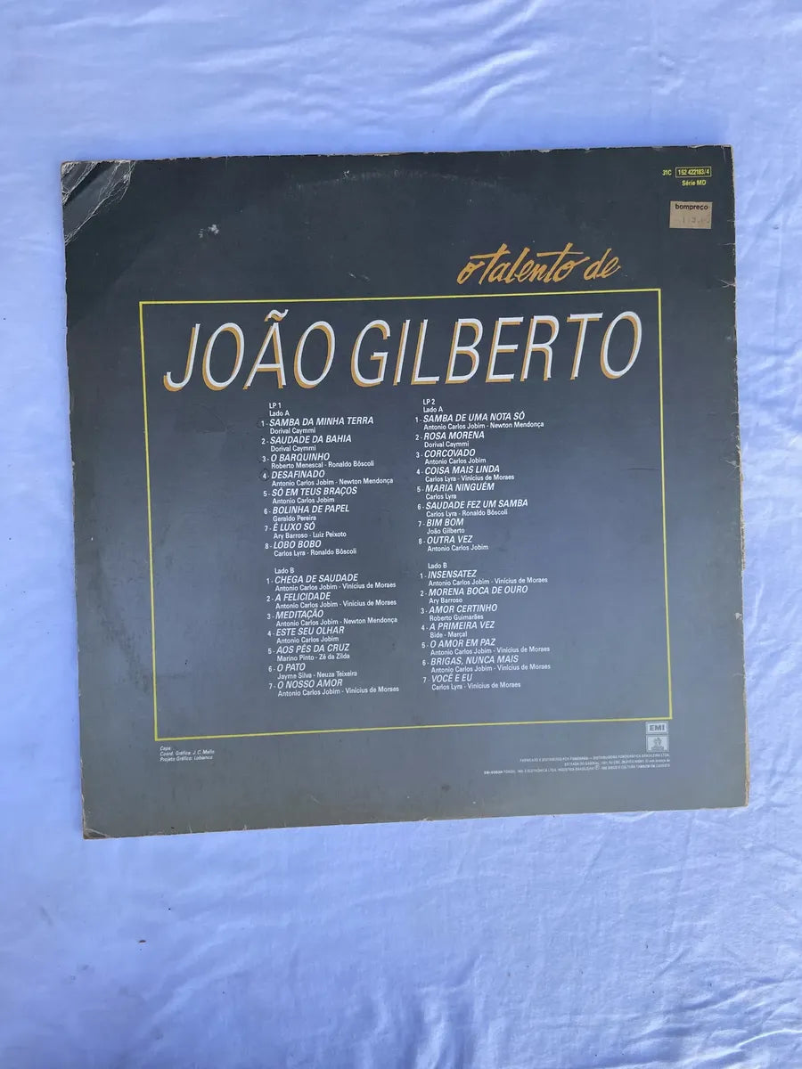 Lp João Gilberto O Talento De João Gilberto 1986 Box 2 Lps (Usado)