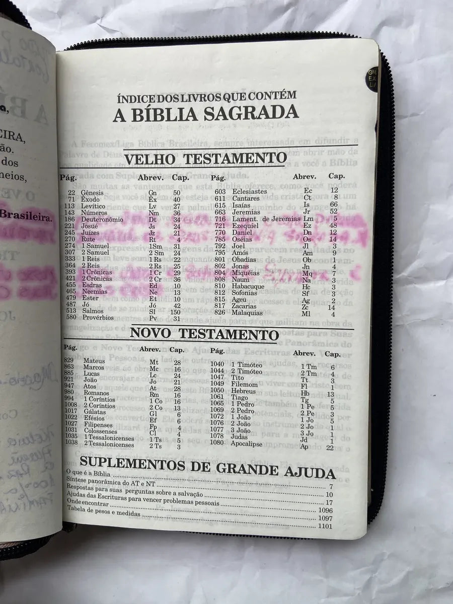 Livro Bíblia Sagrada E Harpa Palavras De Jesus Em Vermelho (Usado)