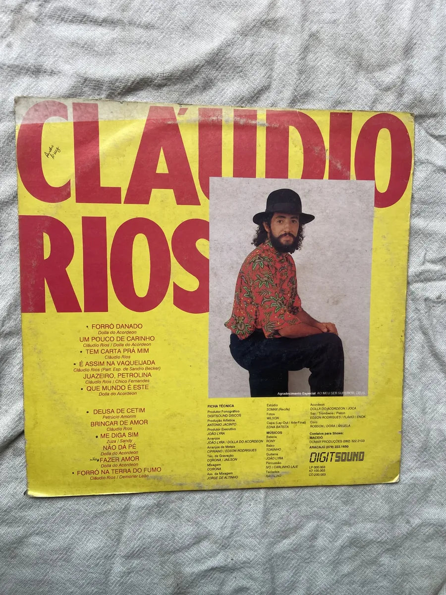 Lp Cláudio Rios Forró Danado 1994 (Usado)