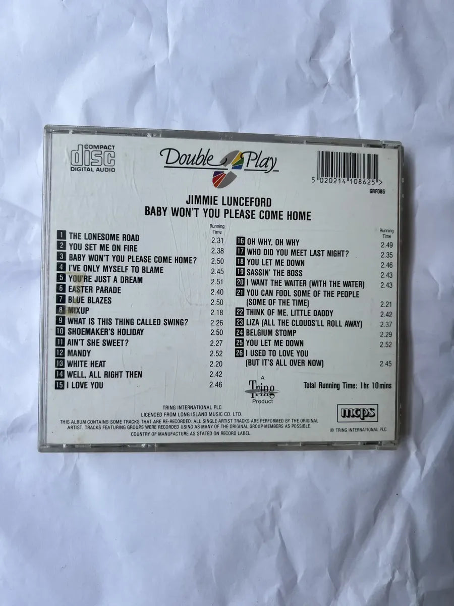 Cd Jimmie Lunceford Baby Wont You Please Come Home Importado (Usado)