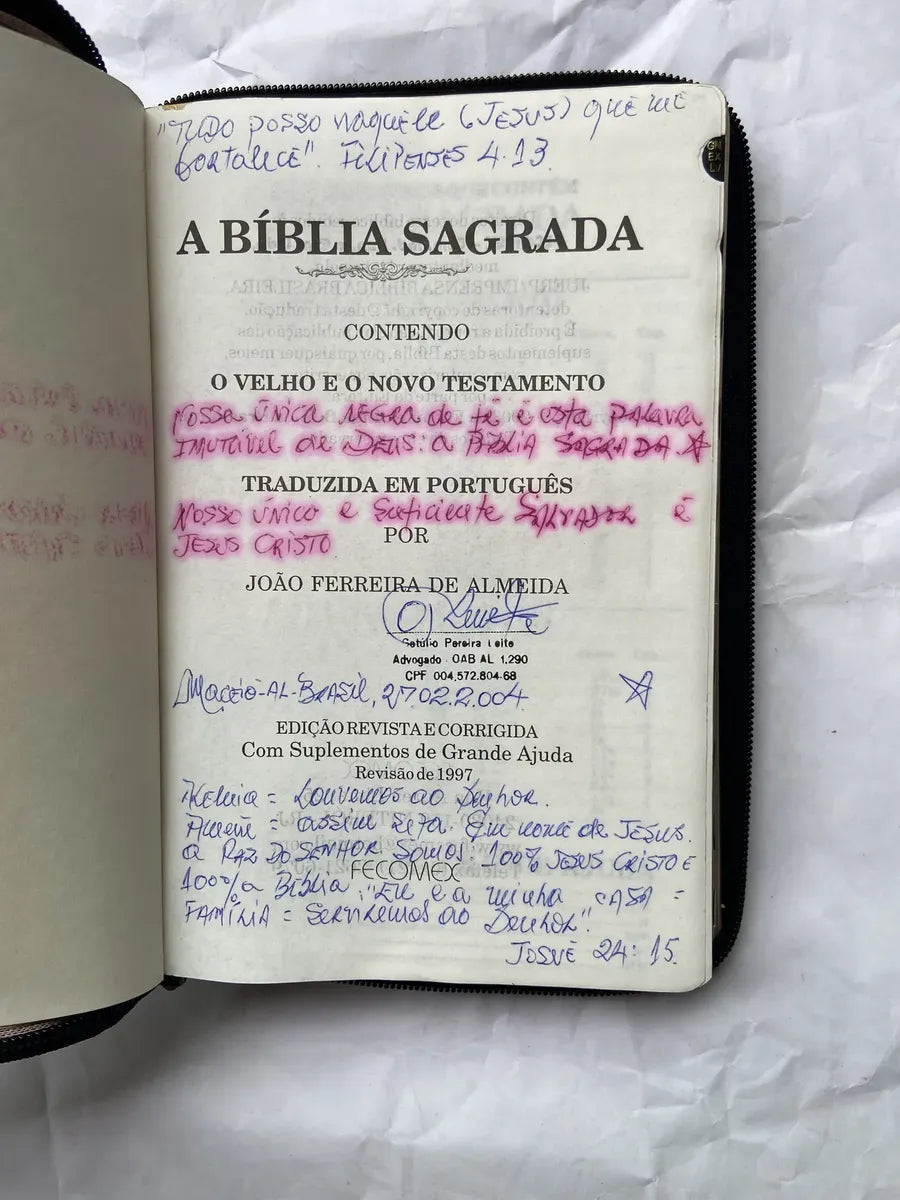 Livro Bíblia Sagrada E Harpa Palavras De Jesus Em Vermelho (Usado)