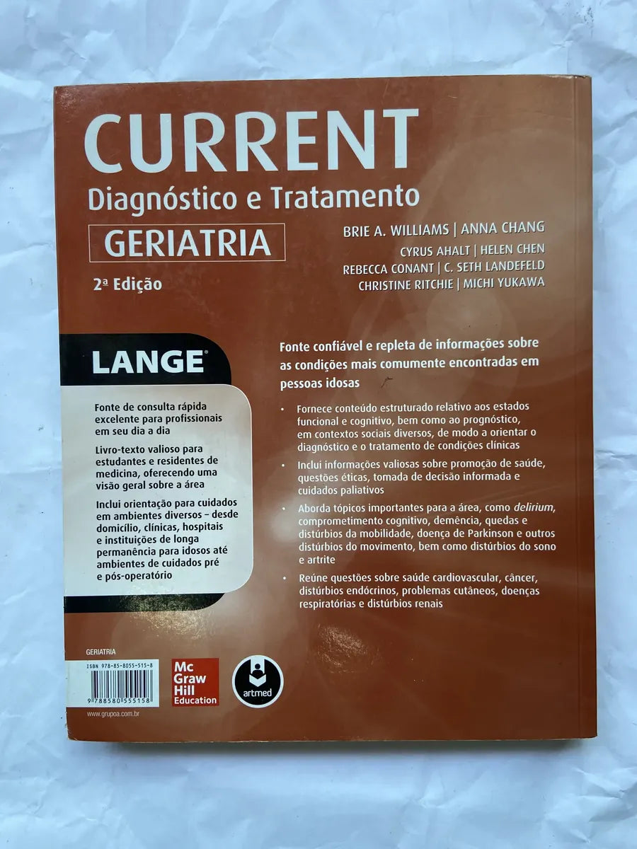 Livro Current Diagnóstico E Tratamento 2 Edição 2015 (Usado)