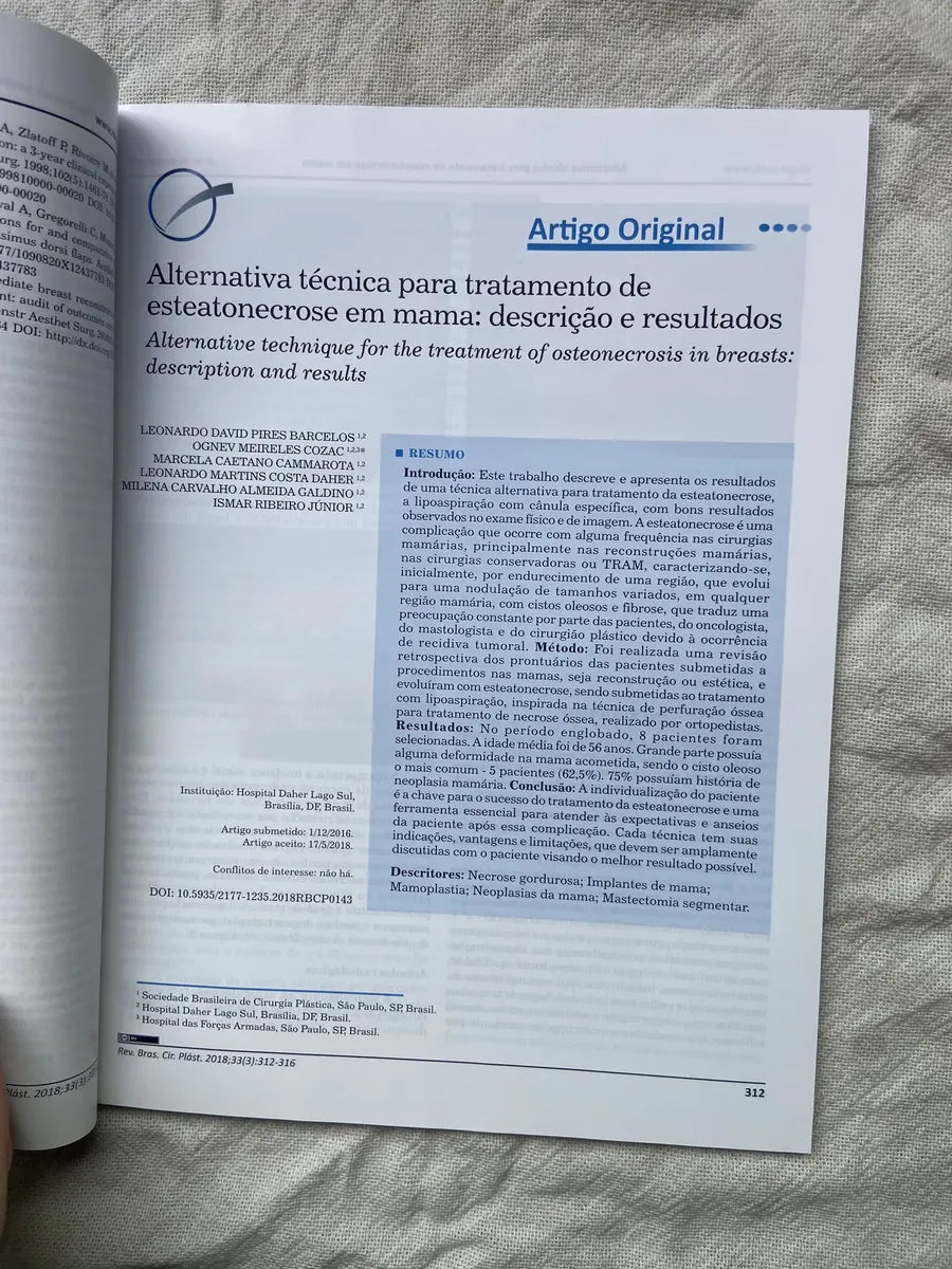 Revista Brasileira De Cirurgia Plástica Volume 33 Número 3 julho setembro 2018 (Usado)