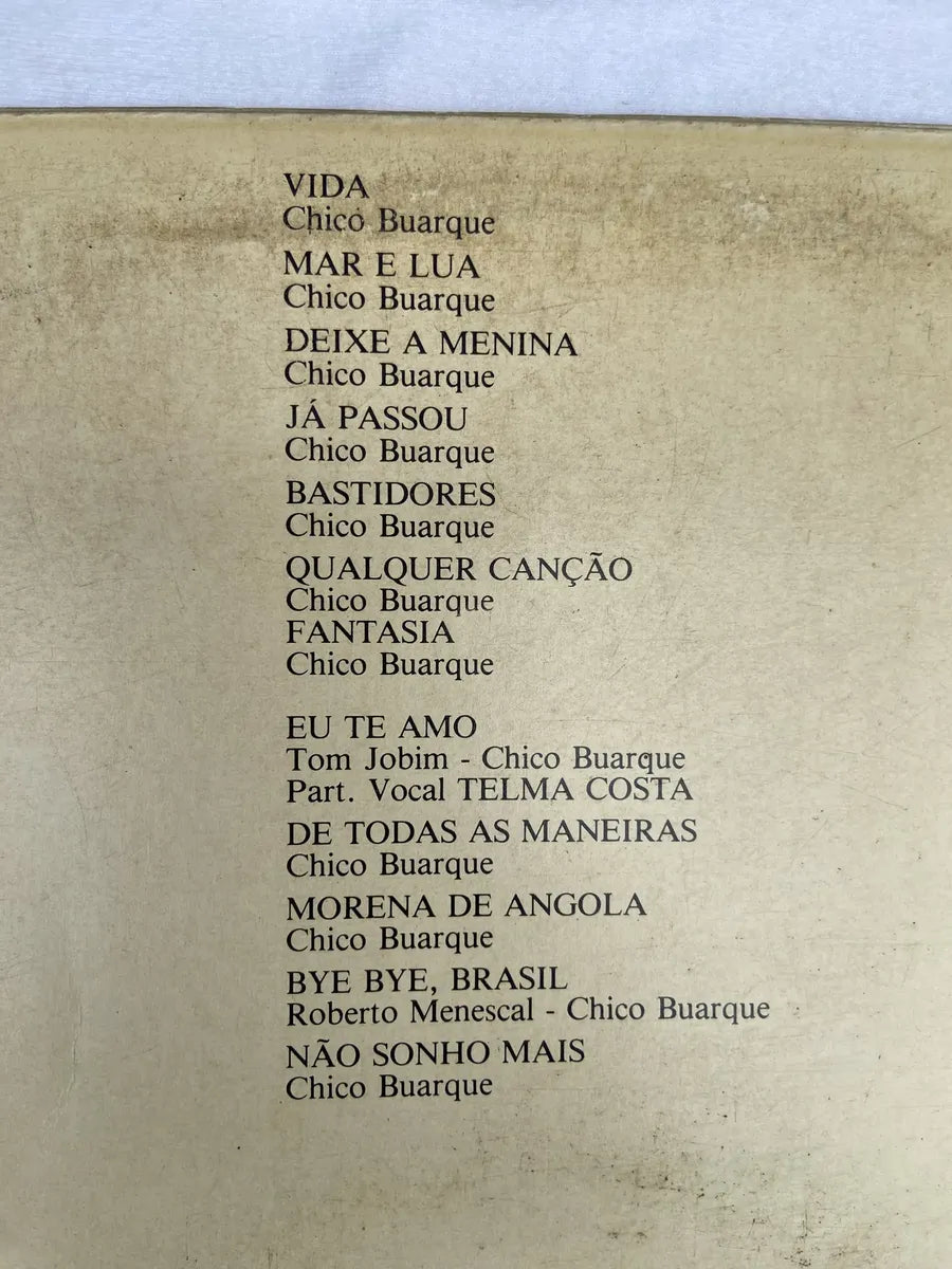 Lp Chico Buarque Vida 1980 (Usado)