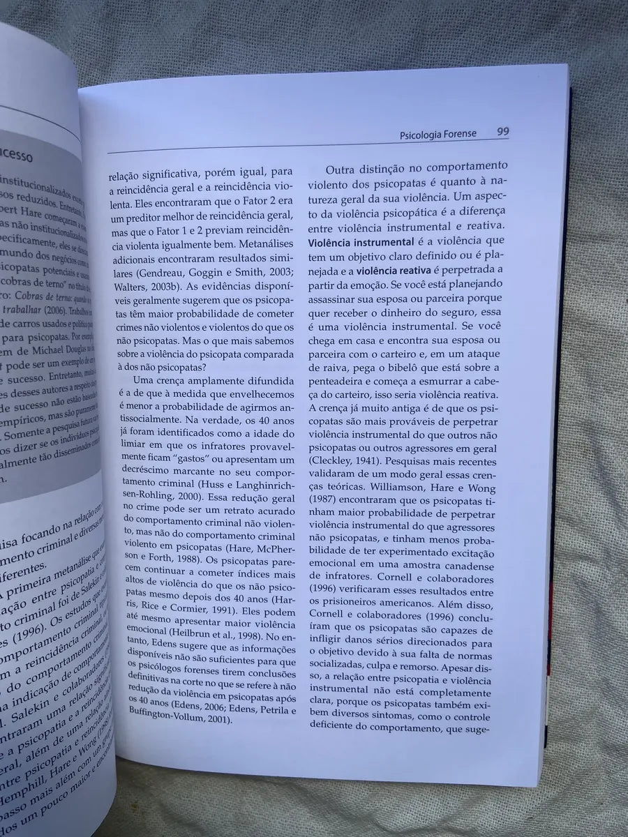 Livro Psicologia Forense Pesquisa Prática Matthew Huss 2011 (Usado)
