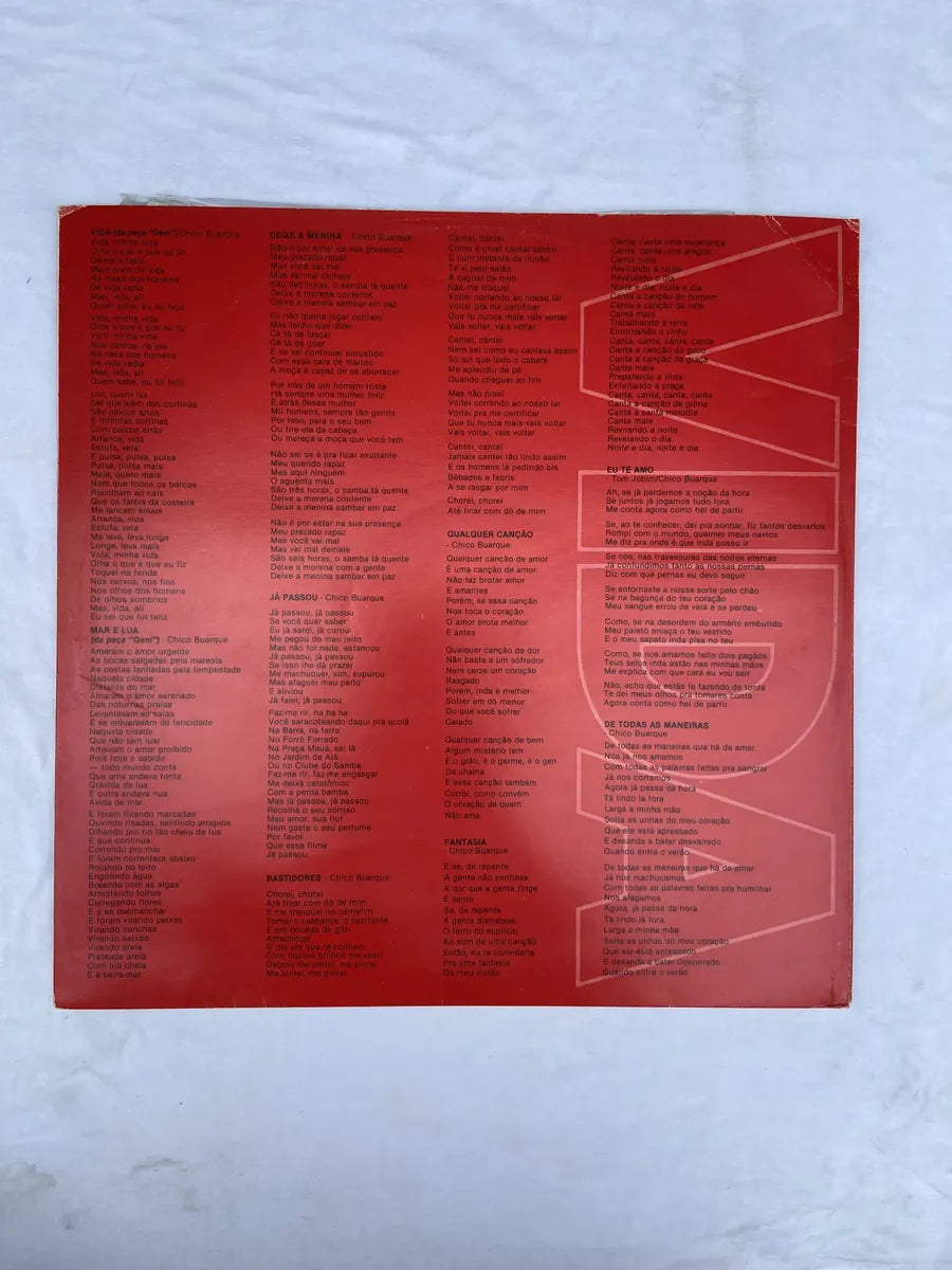 Lp Chico Buarque Vida 1980 (Usado)