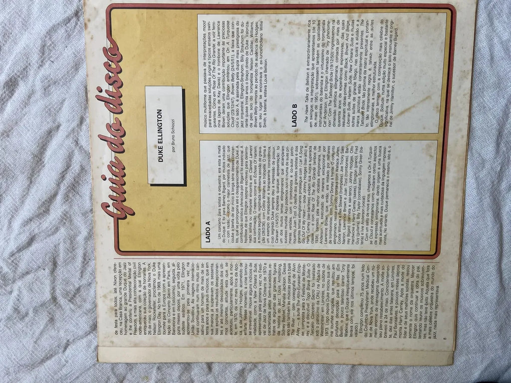 Lp Duke Ellington O Duque Do Jazz Col Gigantes Do Jazz 1980 (Usado)