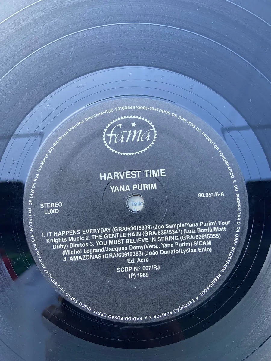 Lp Yana Purim Harvest Time 1989 (Usado)