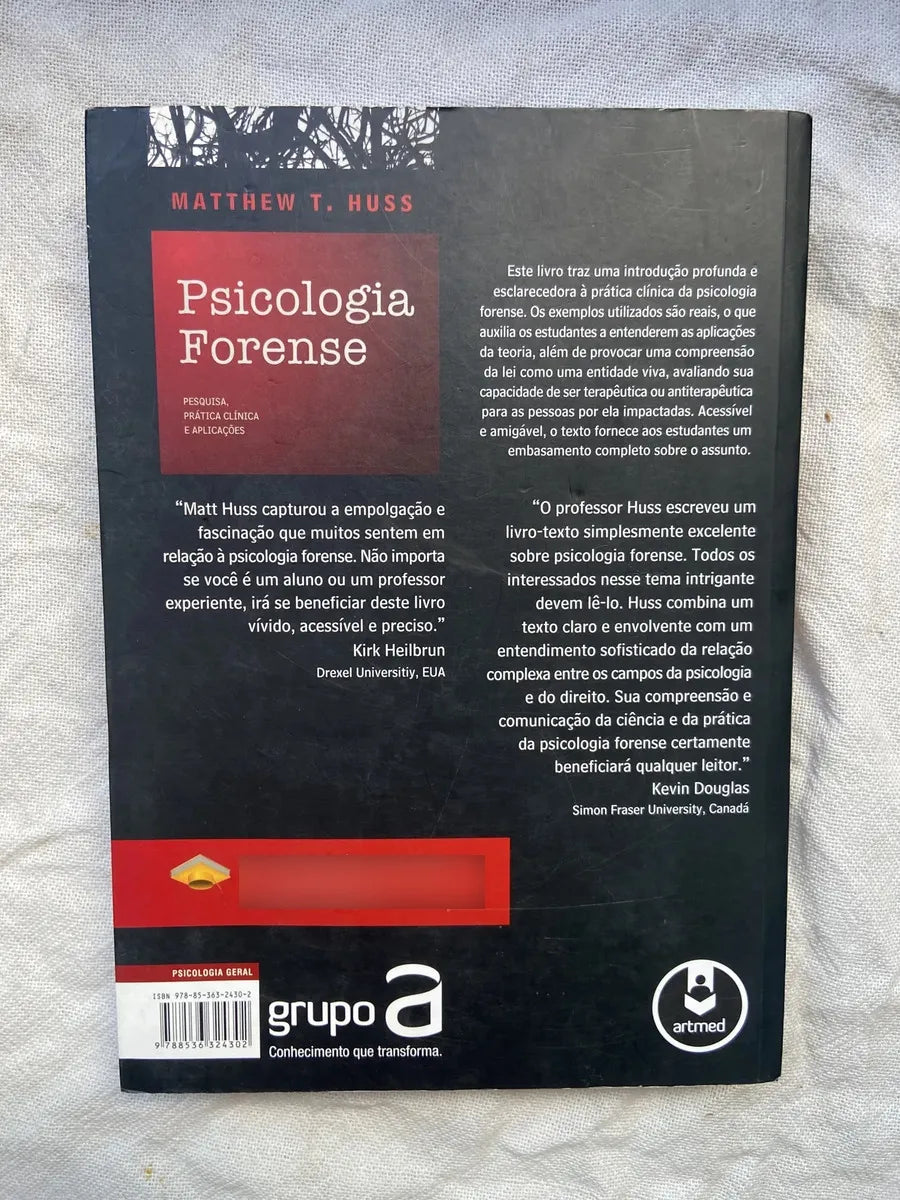 Livro Psicologia Forense Pesquisa Prática Matthew Huss 2011 (Usado)