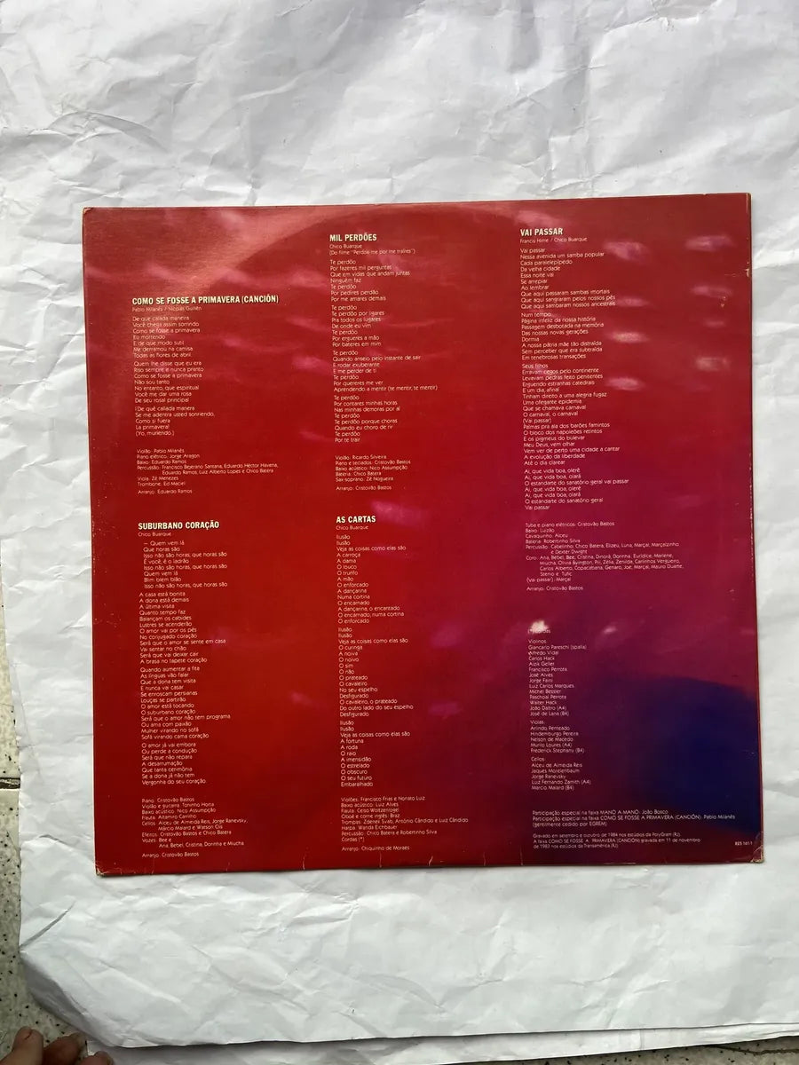 Lp Chico Buarque 1984 (Usado)