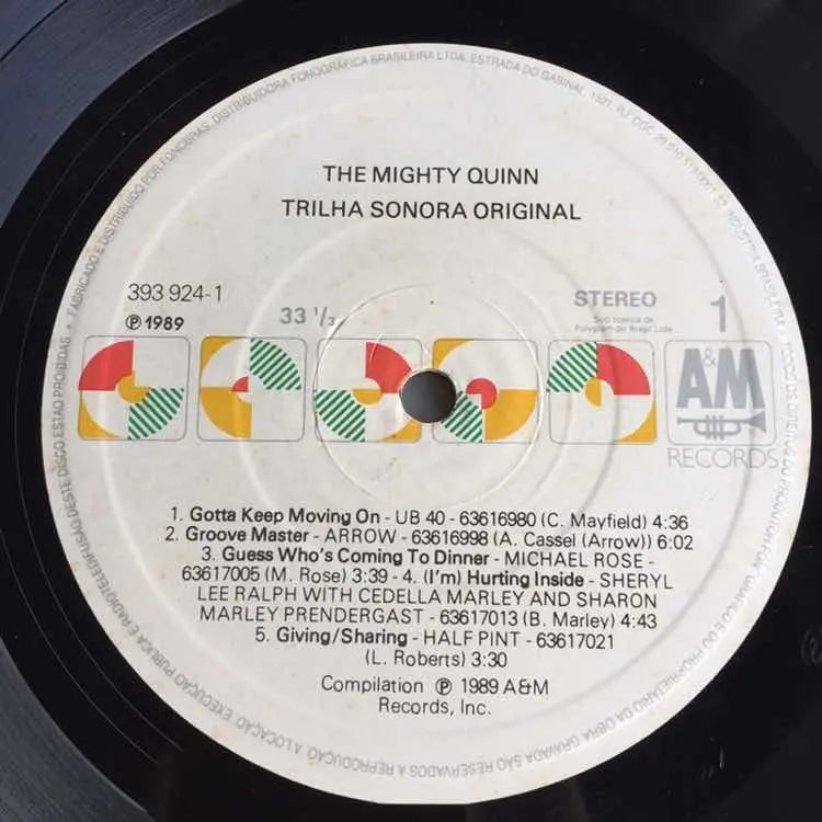 Lp The Mighty Quinn Original Motion Picture Soundtrack 1989 (Usado)