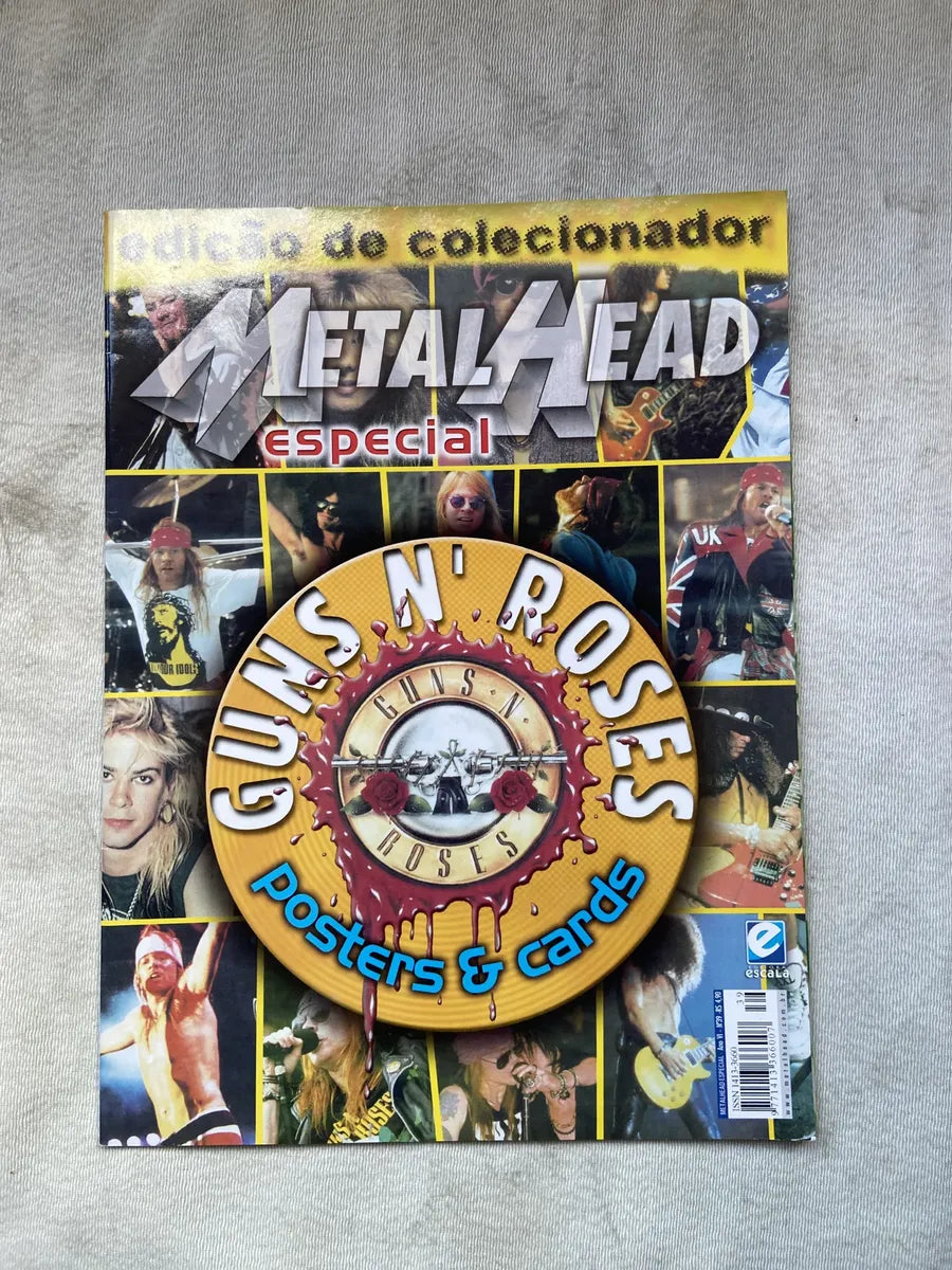 Revista Metal Head Guns N Roses Pósters E Cards Ano 6 N 39 (Usado)