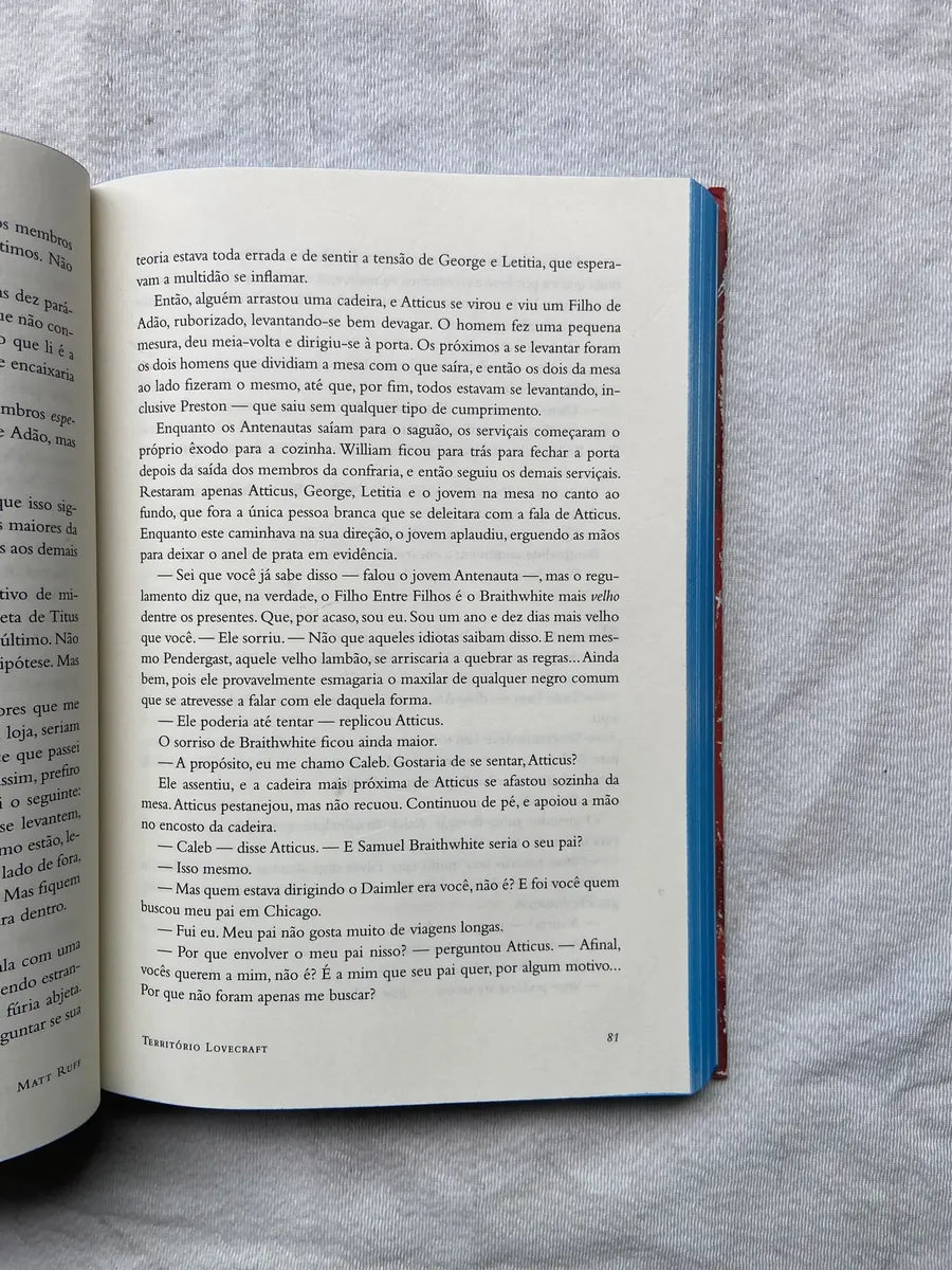 Livro Capa Capa Dura Território Lovecraft Matt Ruff 1 Edição (Usado)