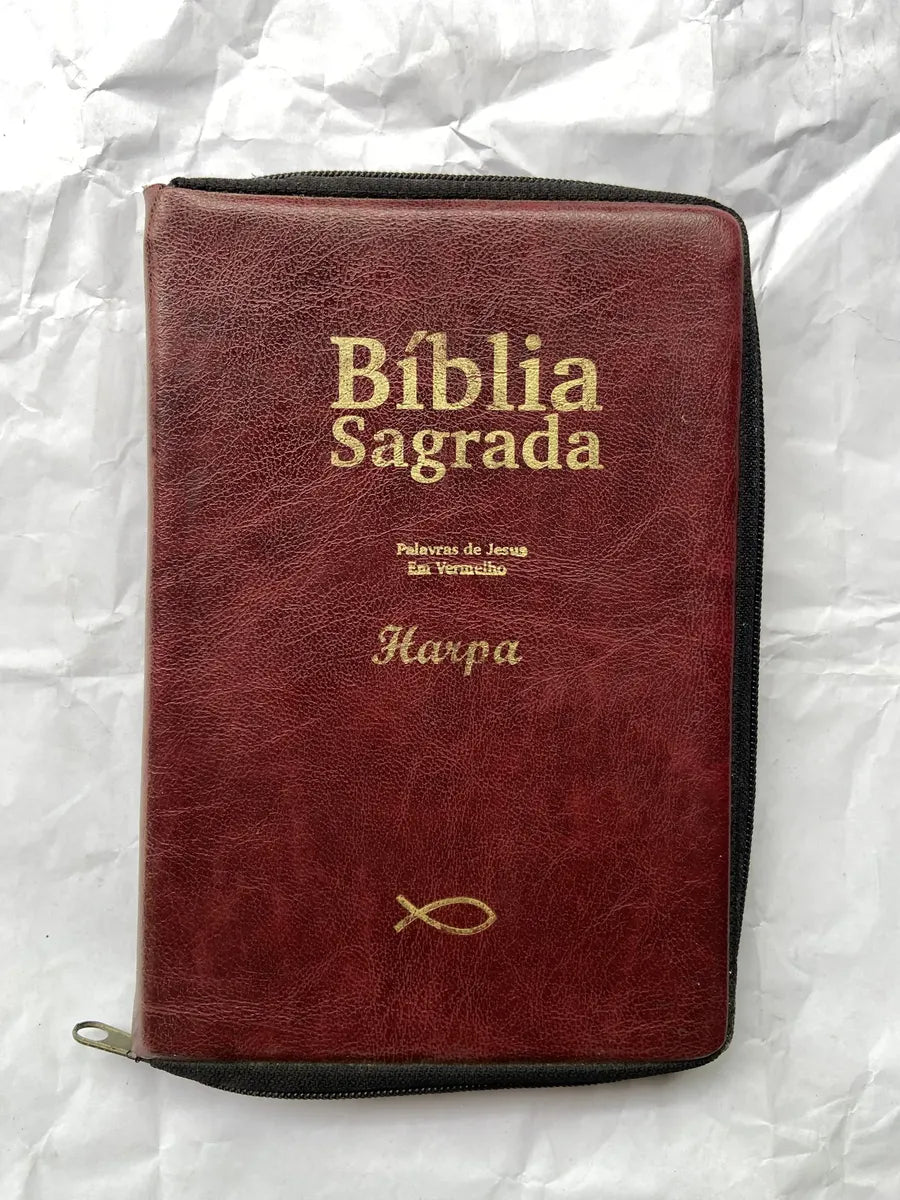 Livro Bíblia Sagrada E Harpa Palavras De Jesus Em Vermelho (Usado)
