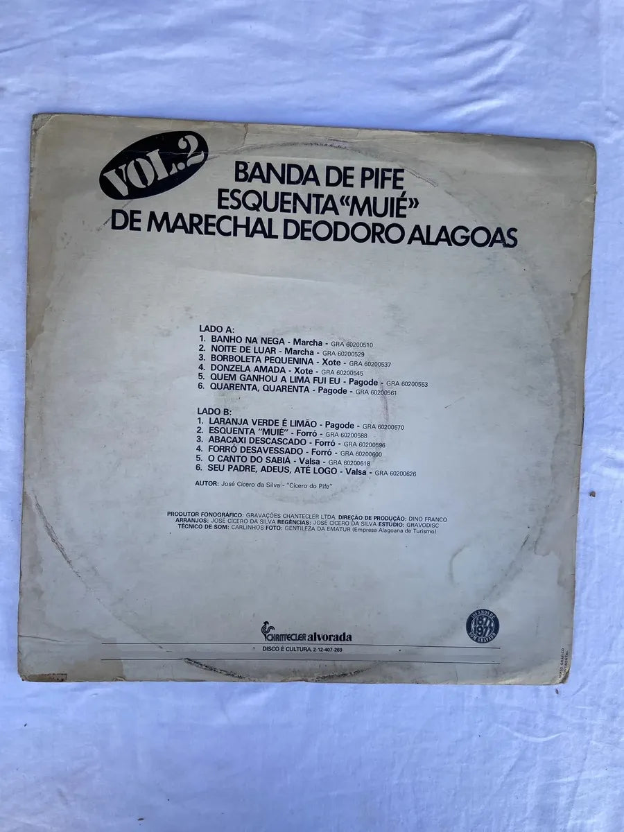 Lp Banda De Pife Esquenta Muié De Marechal Deodoro 1977 (Usado)