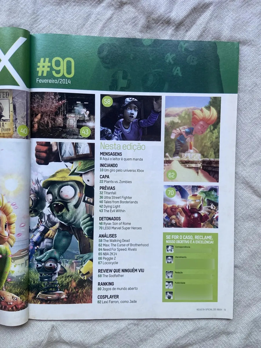 Revista Xbox Plants Vs Zombies Garden Warfare Ano 8 N 90 (Usado)
