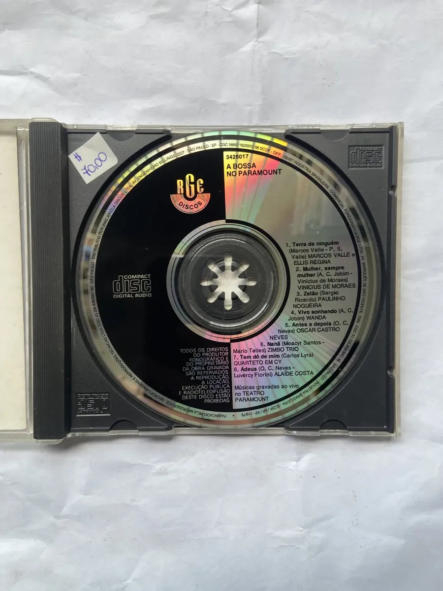 Cd A Bossa No Paramount 1989 (Usado)