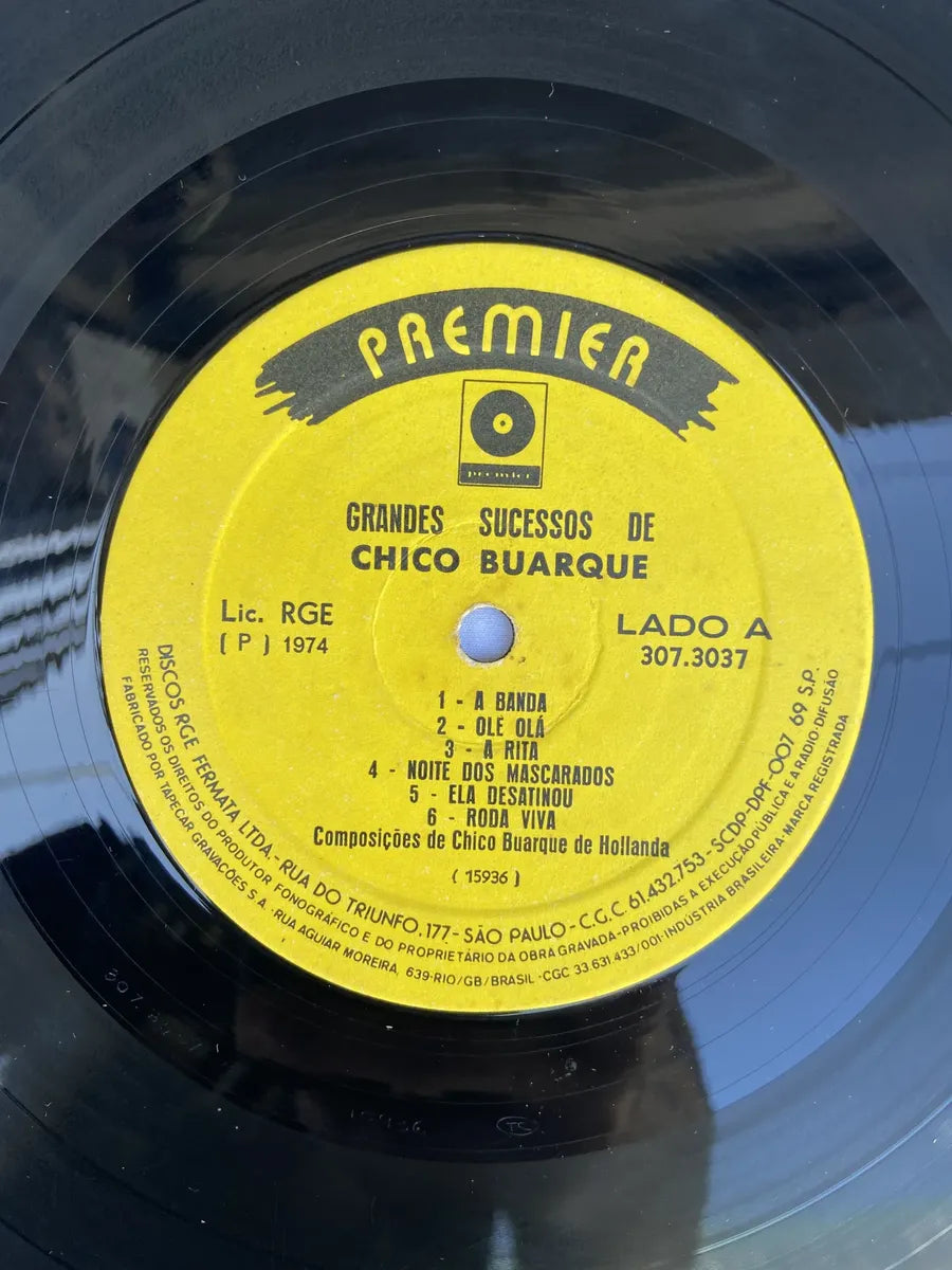 Lp Chico Buarque Grandes Sucessos De Chico Buarque 1974 (Usado)