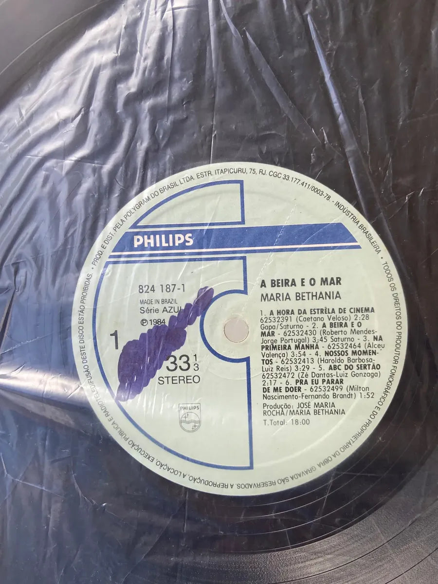 Lp Maria Bethânia A Beira E O Mar 1984 (Usado)
