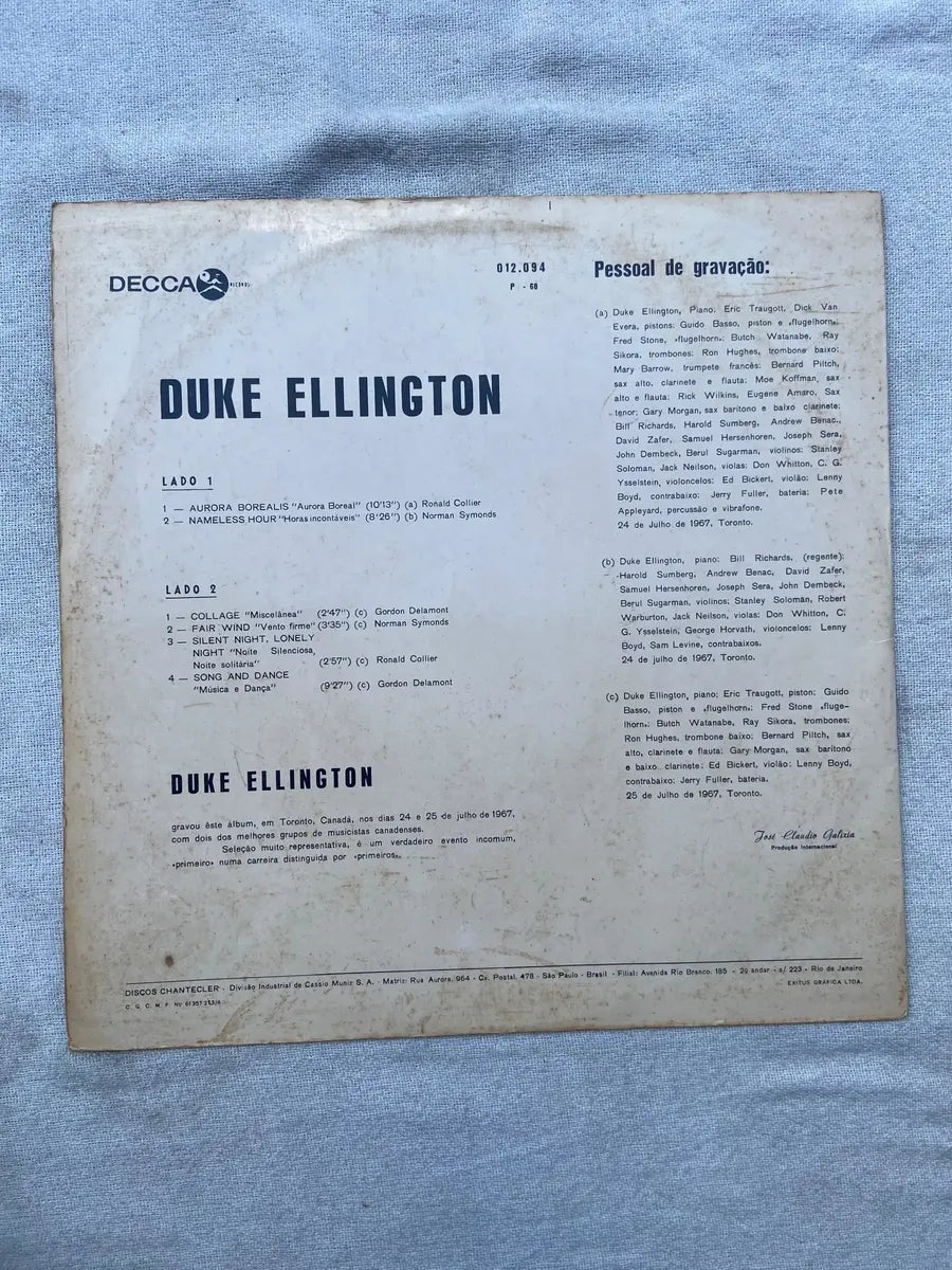 Lp Duke Ellington In Canadá 1968 (Usado)