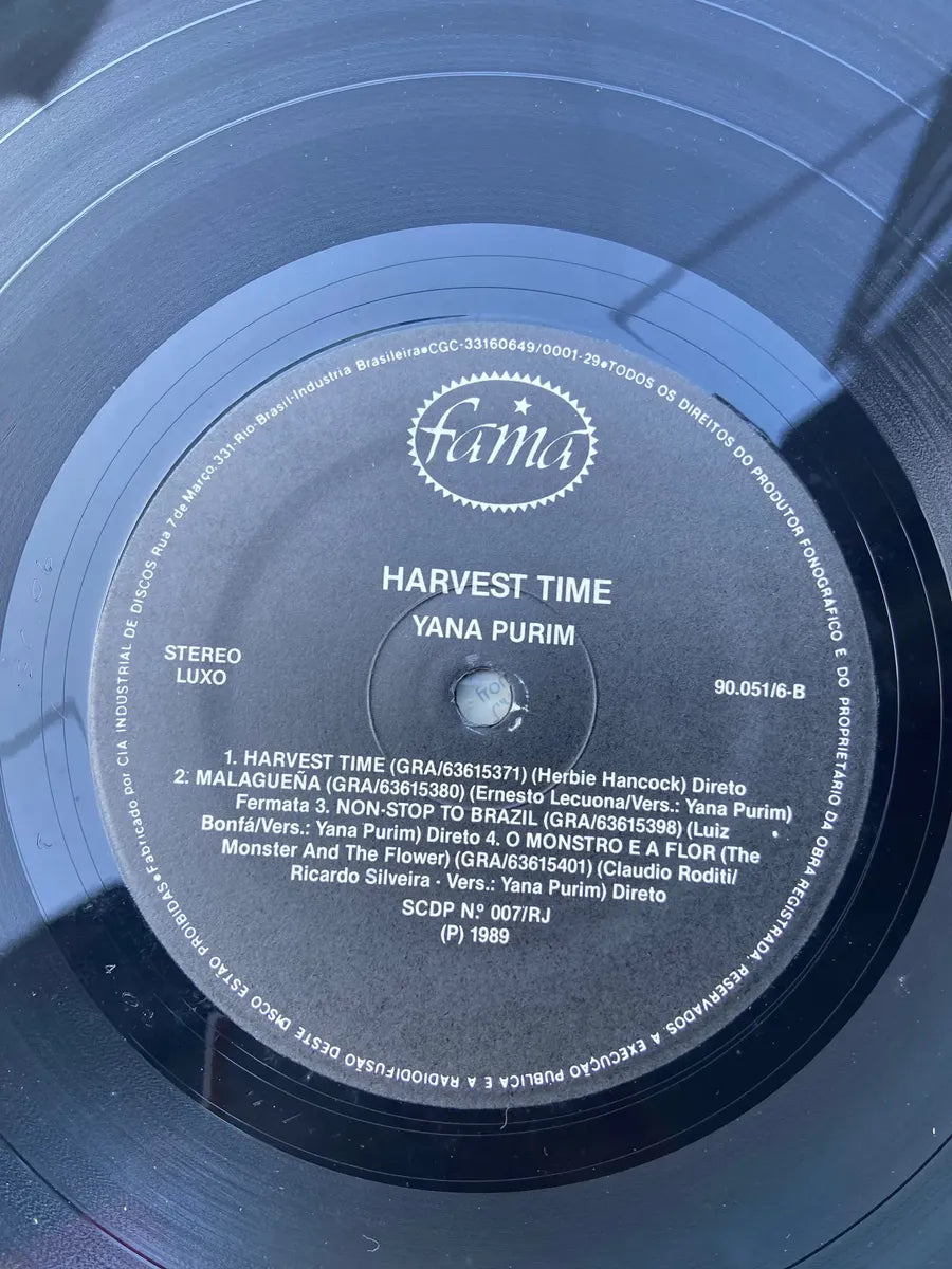 Lp Yana Purim Harvest Time 1989 (Usado)