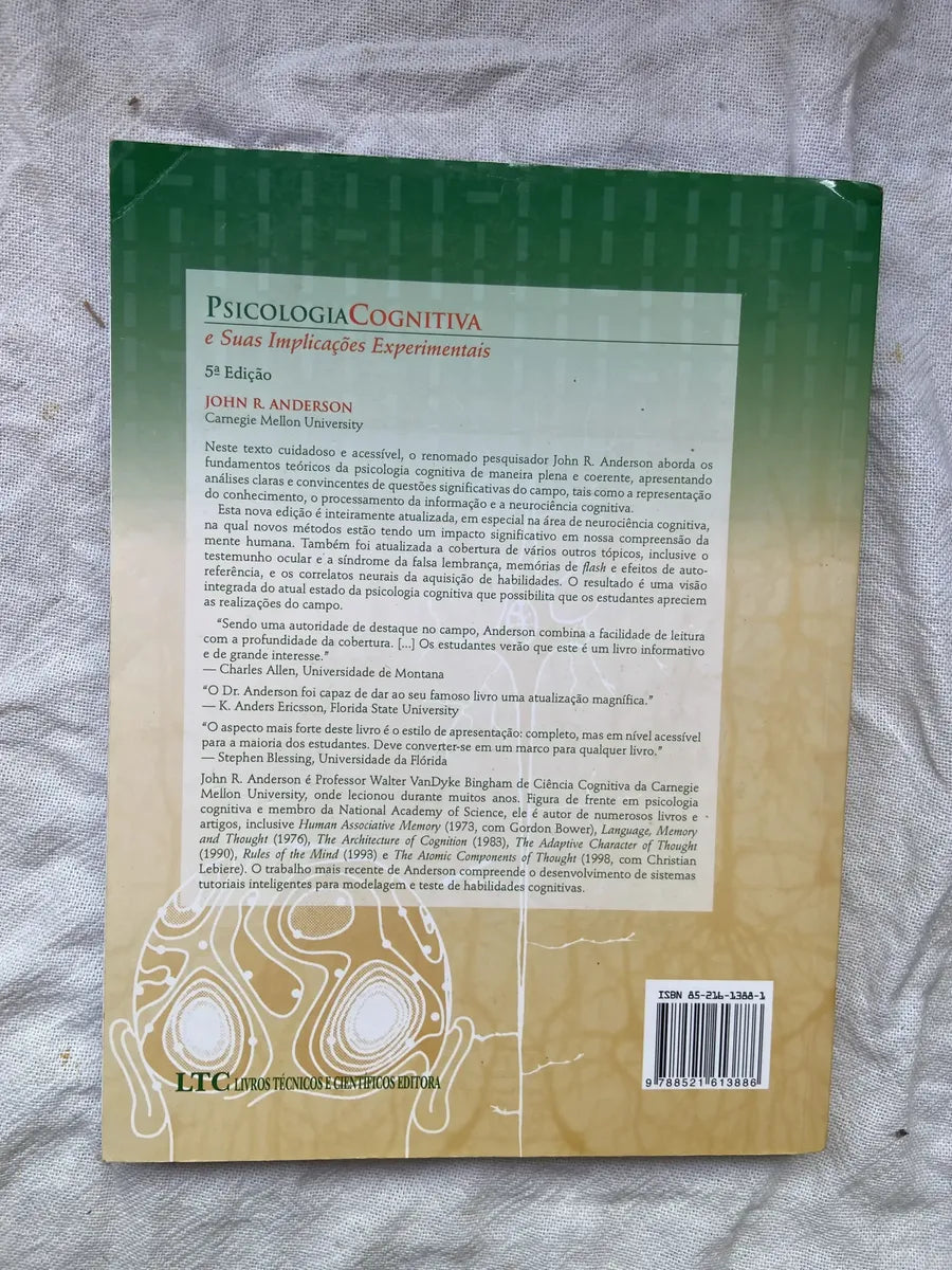 Livro Psicologia Cognitiva E Suas Implicações Experimentais (Usado)