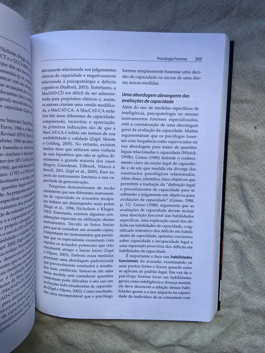 Livro Psicologia Forense Pesquisa Prática Matthew Huss 2011 (Usado)