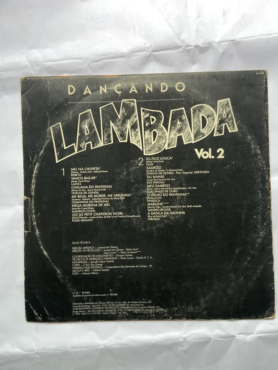 Lp Dançando Lambada Vol 2 De 1990 (Usado)