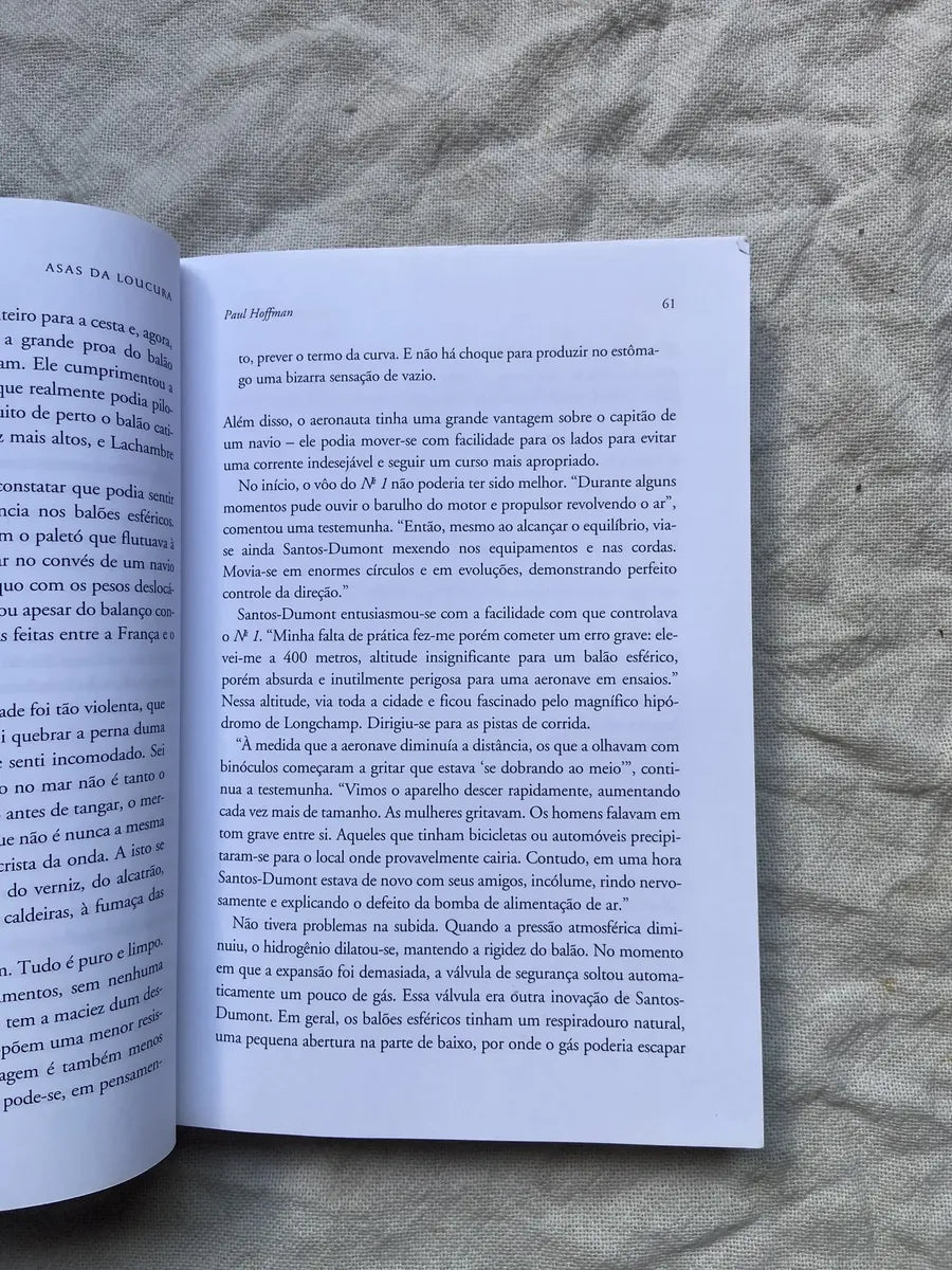 Livro Asas Da Loucura À Extraordinária Vida De Santos Dumont (Usado)