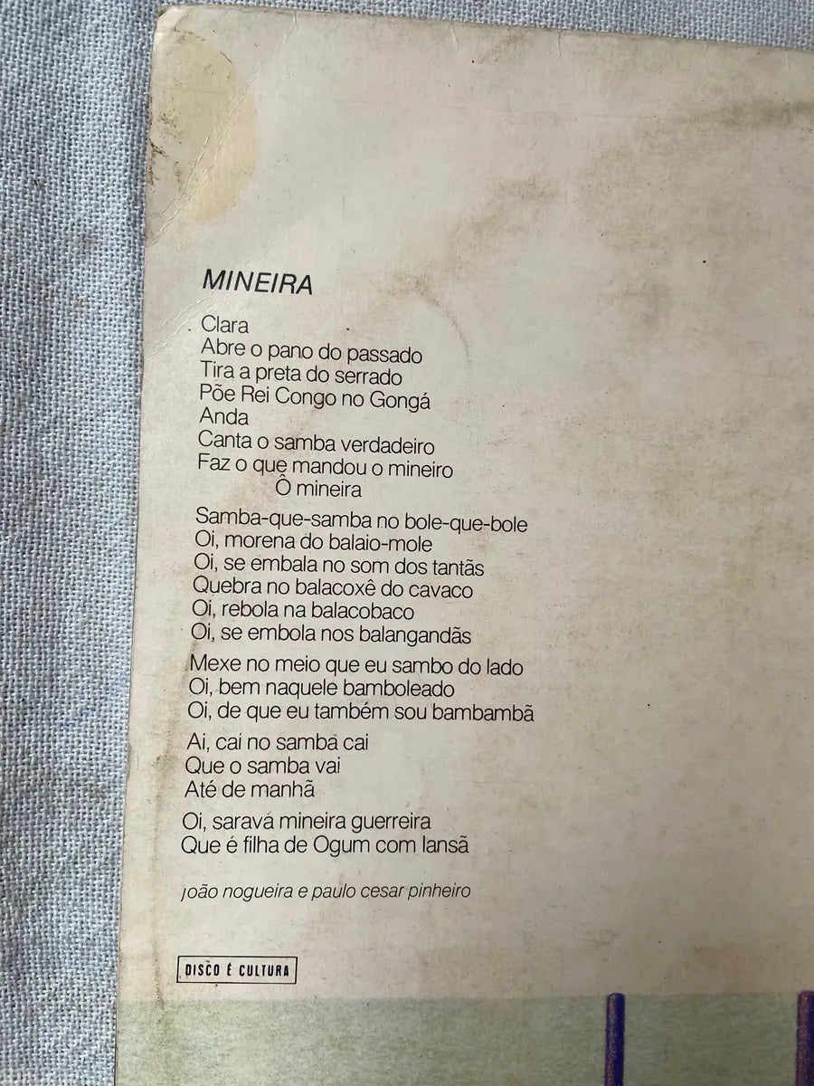 Lp Clara Nunes Canto Das Três Raças 1976 (Usado)