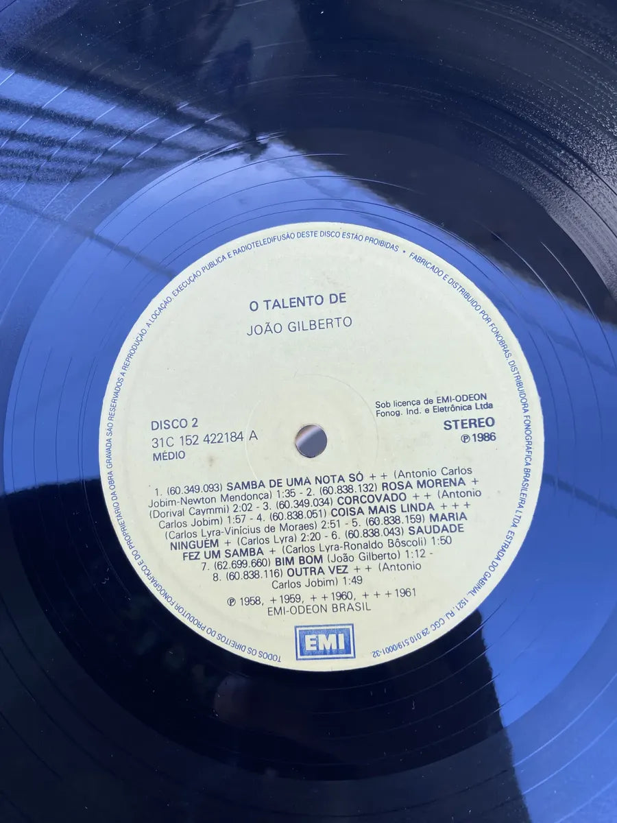 Lp João Gilberto O Talento De João Gilberto 1986 Box 2 Lps (Usado)