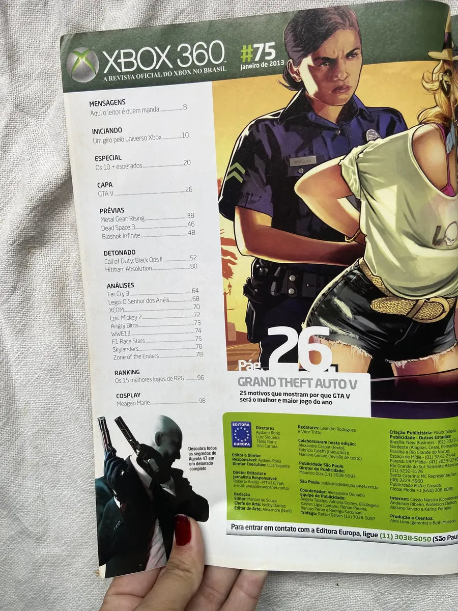 Revista Xbox Grand Theft Auto Five Ano 7 N 75 Janeiro 2013