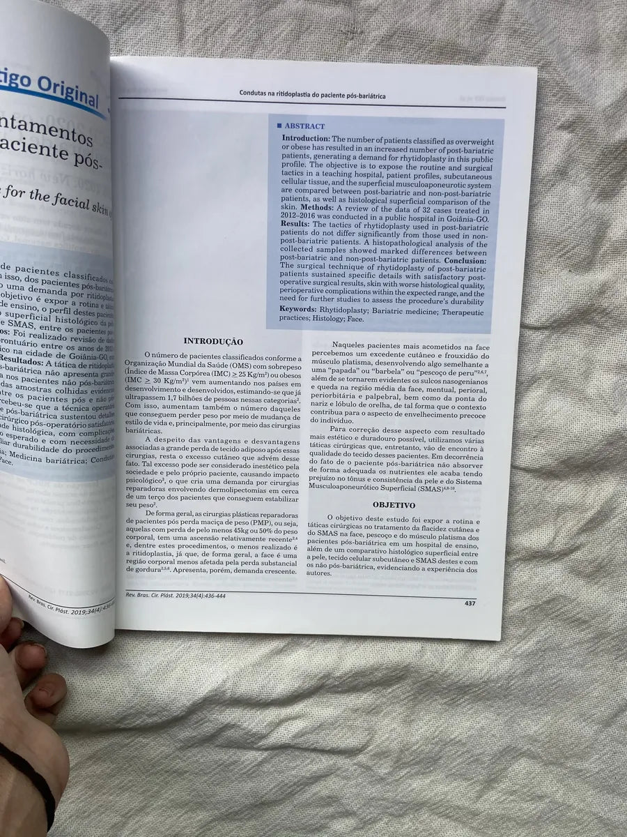 Revista Brasileira De Cirurgia Plástica Volume 34 Número 4 outubro dezembro 2019 (Usado)