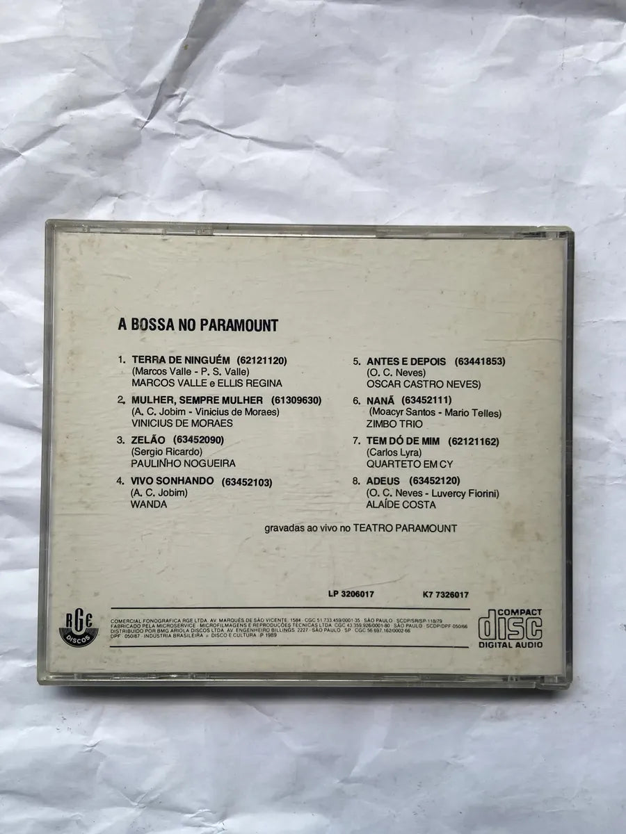 Cd A Bossa No Paramount 1989 (Usado)
