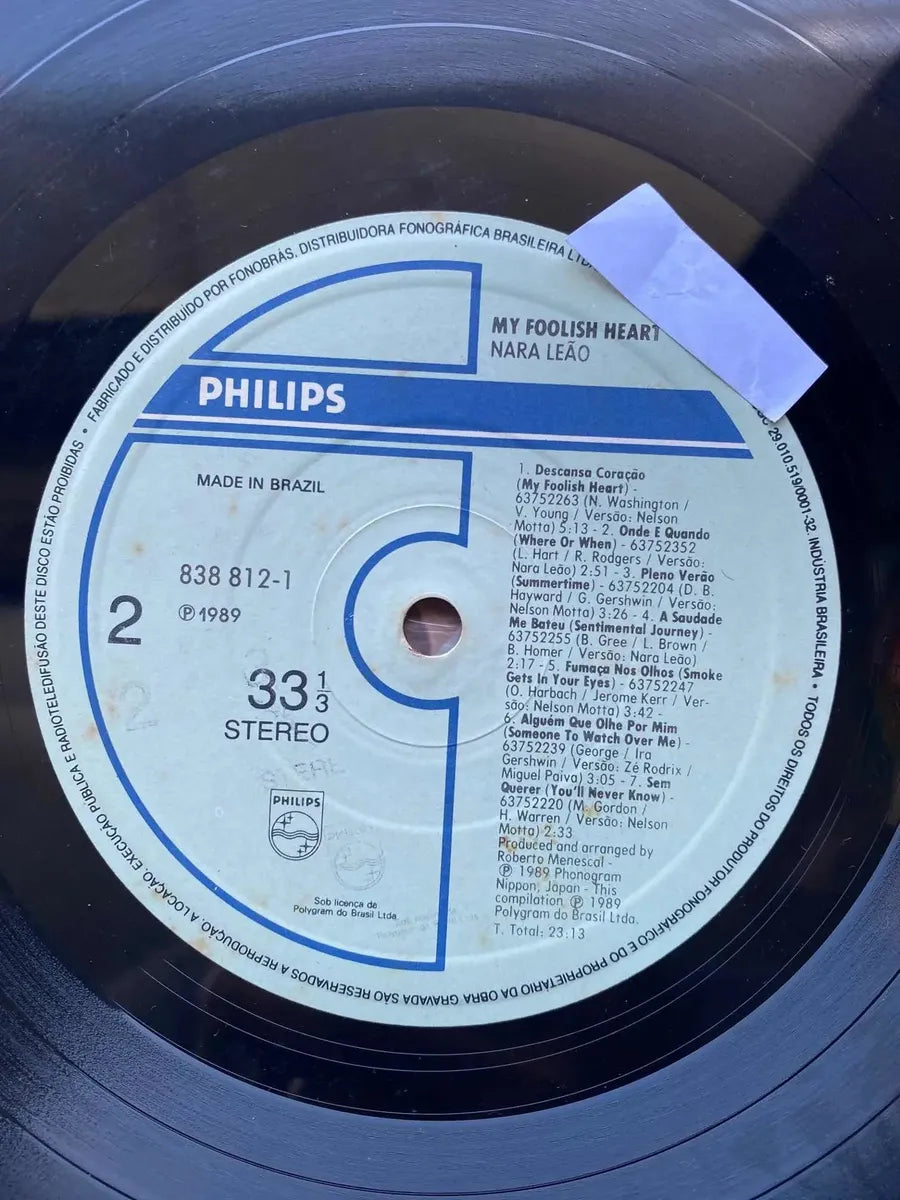 Lp Nara Leão My Foolish Heart 1989 Selo Philips (Usado)