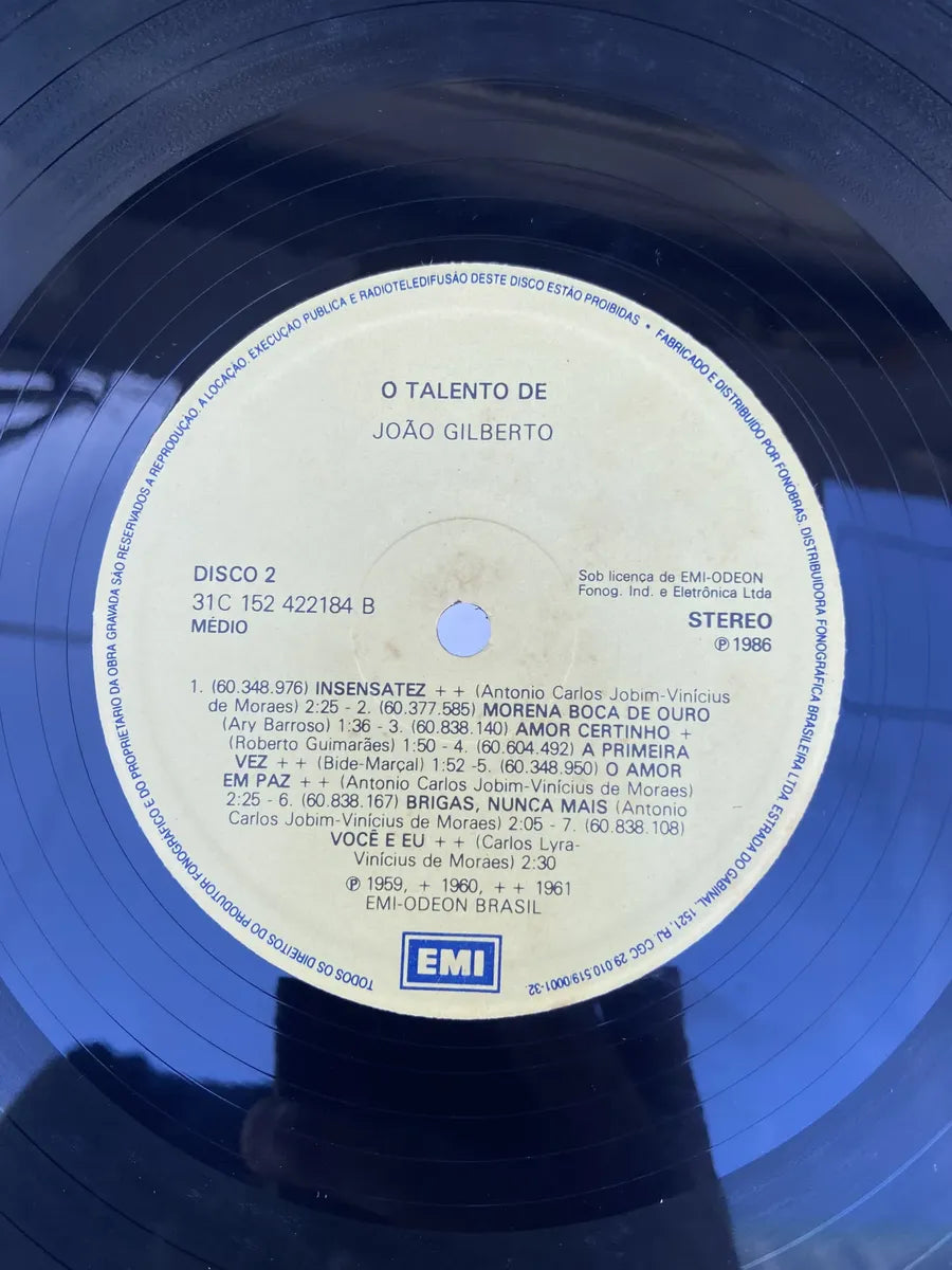Lp João Gilberto O Talento De João Gilberto 1986 Box 2 Lps (Usado)