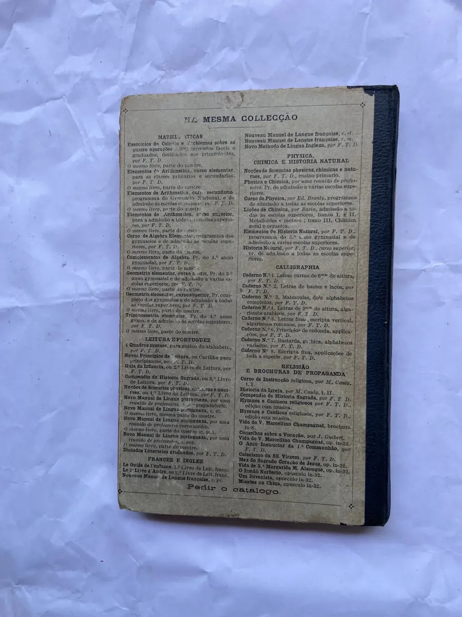 Livro História Universal Para O Uso Dos Gymnasios Tomo 01 (Usado)