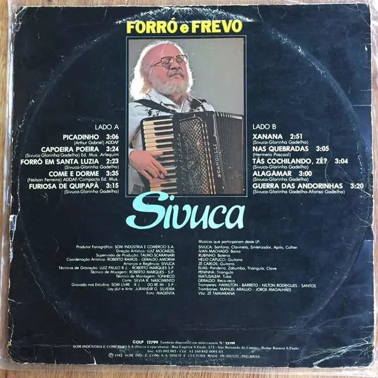 Lp Sivuca Forro E Frevo Vol. 2 1982 (Usado)