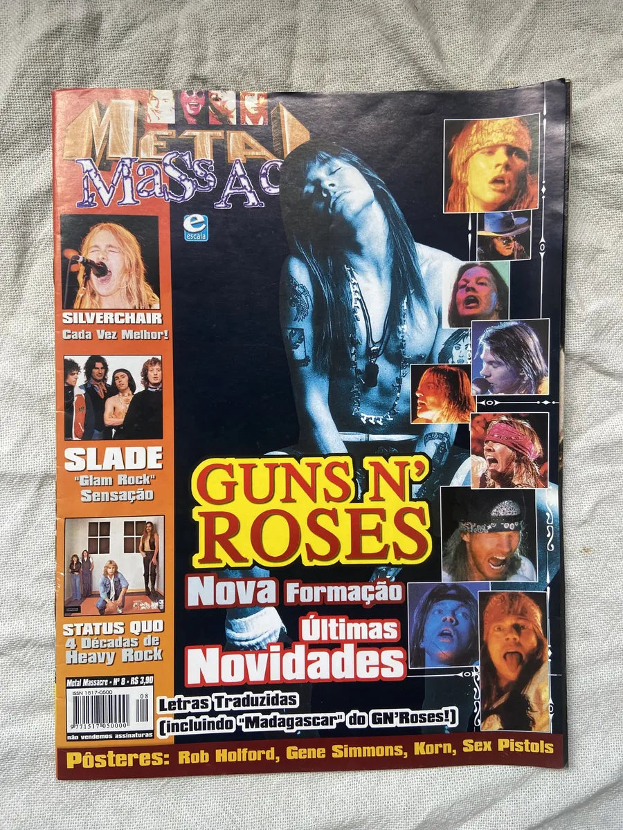 Revista Metal Massacre Guns N Roses Nova Formação N 8 (Usado)