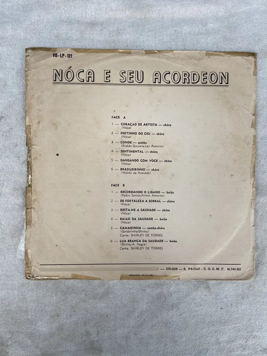 Lp Nóca E Seu Acordeon Selo Vitória Discos (Usado)