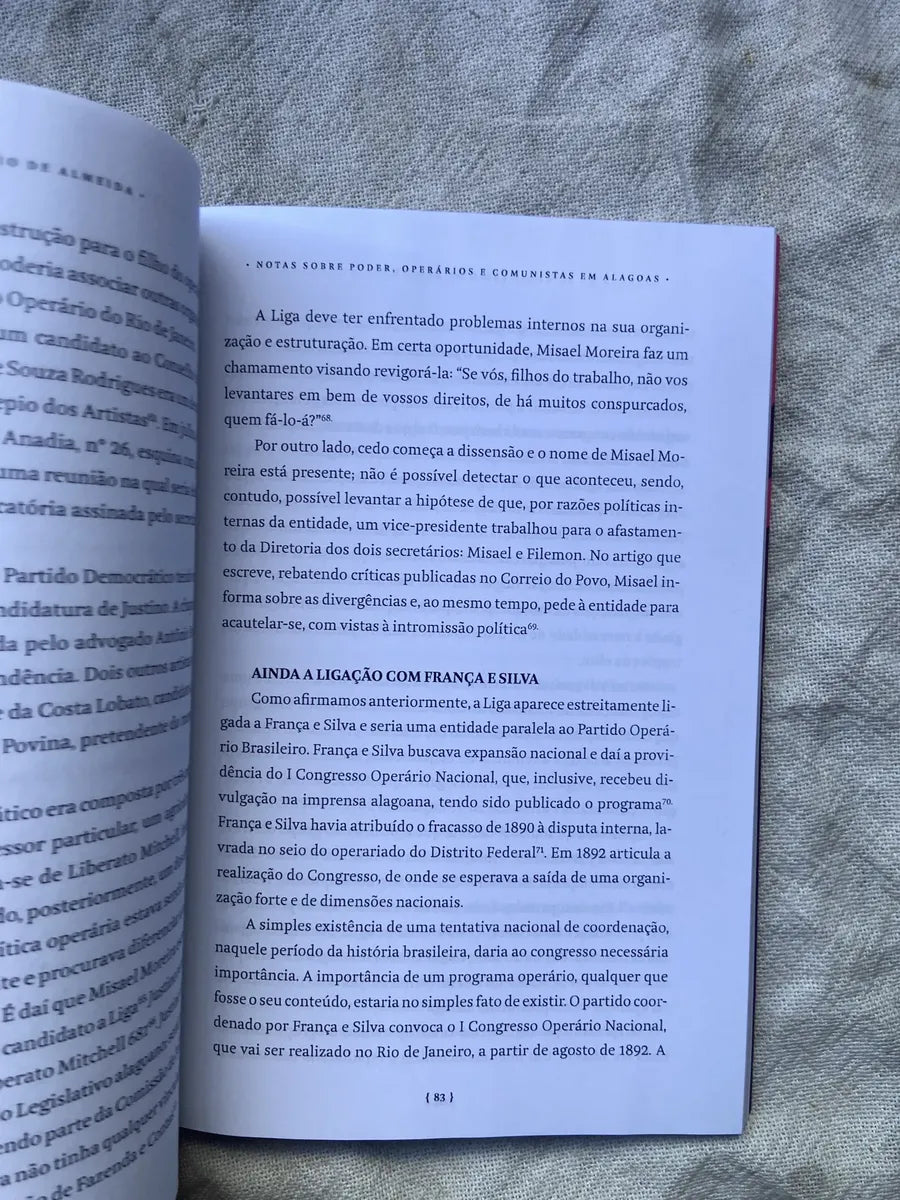 Livro Notas Sobre Poder Operários E Comunistas Em Alagoas (Usado)