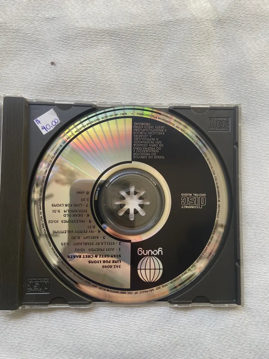 Cd Stan Getz E Chet Baker Line For Lyons 1990 (Usado)