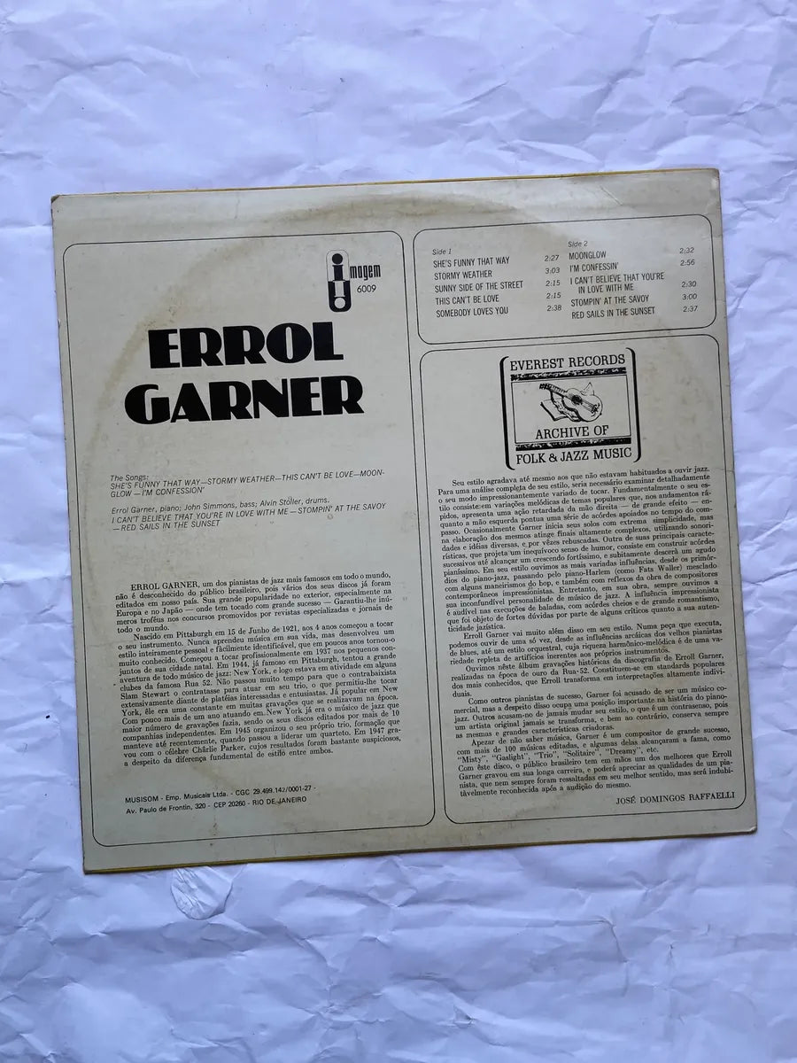 Lp Errol Garner 1982 (Usado)