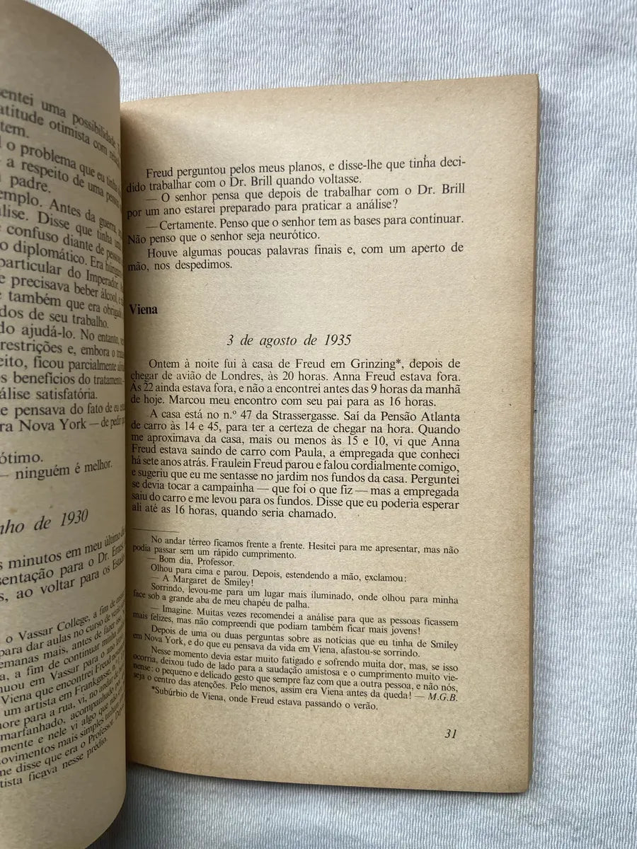 Livro Diário De Minha Análise Com Sigmund Freud Vol 35 (Usado)