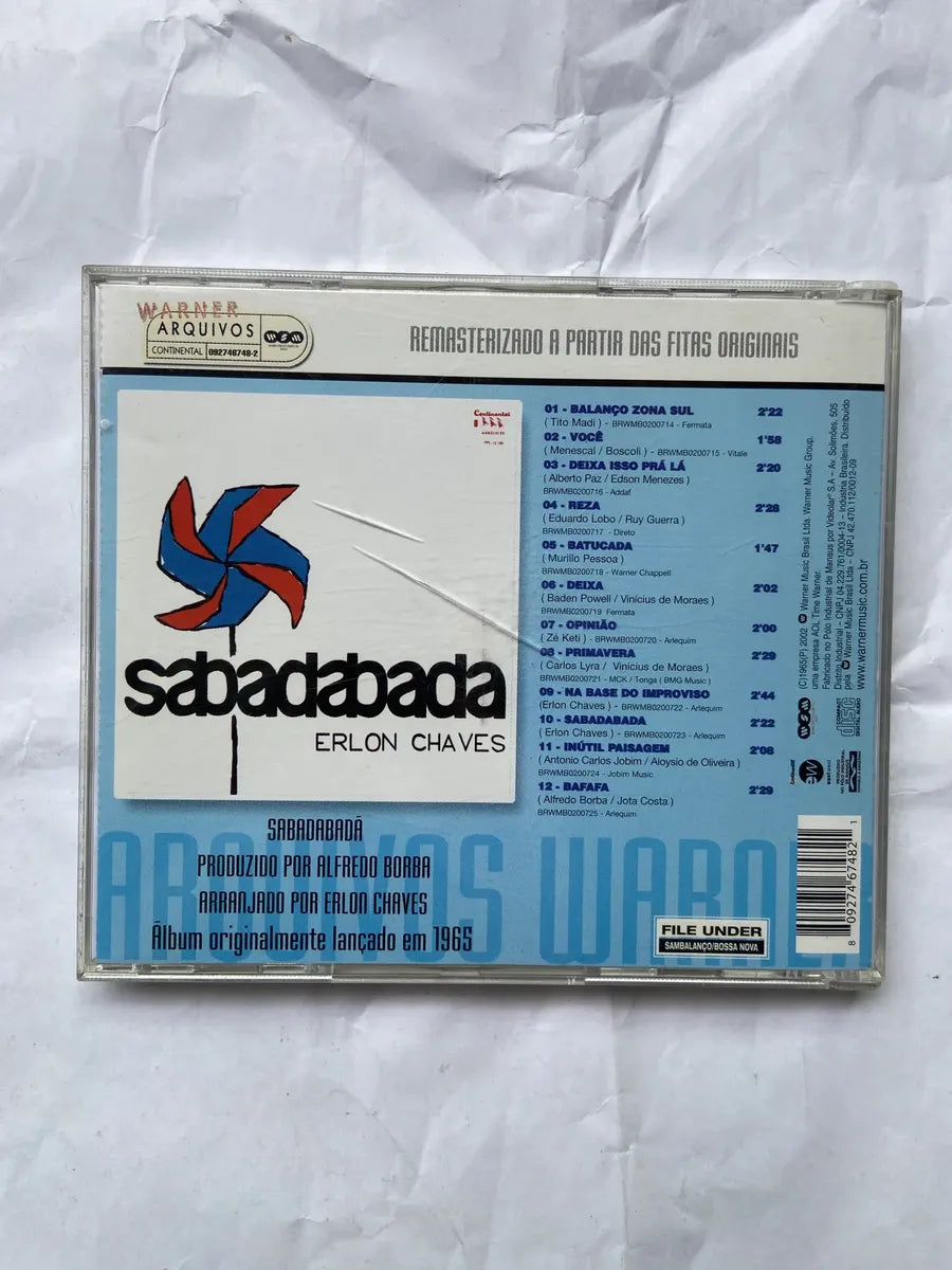 Cd Sabadabada Erlon Chaves 2002 (Usado)