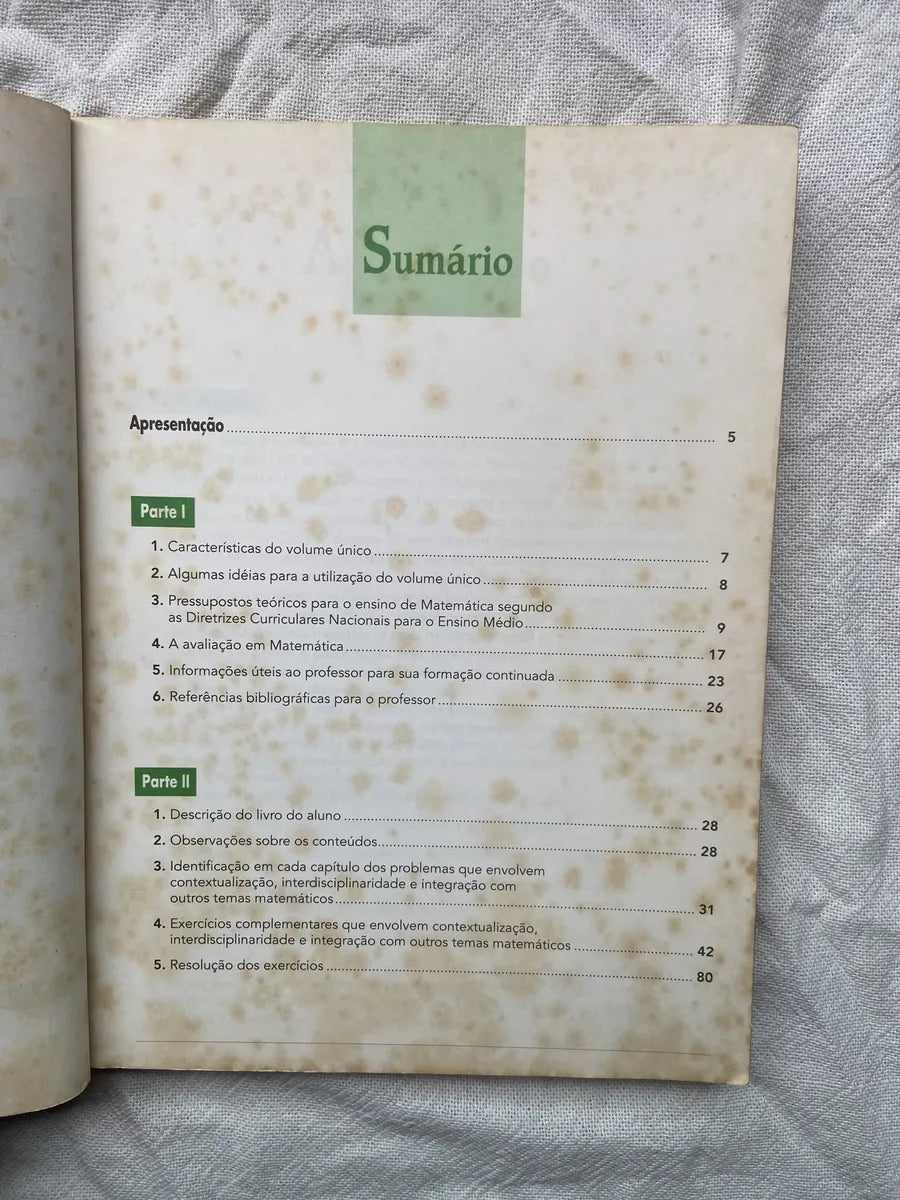Livro Matemática Contexto E Aplicações Volume Único 2000 (Usado)